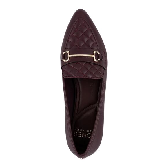 Jones New York Women's Quadia Pointed Toe Quilted Loafers Burgundy Size 8 - Picture 4 of 5